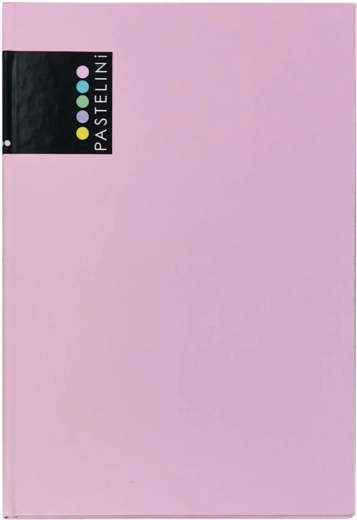 Libro de registro A4 PASTELINI, rosa, laminación mate, 96 hojas rayadas