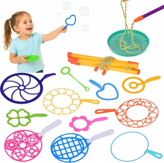 Set neón para hacer pompas de jabón, 24 piezas