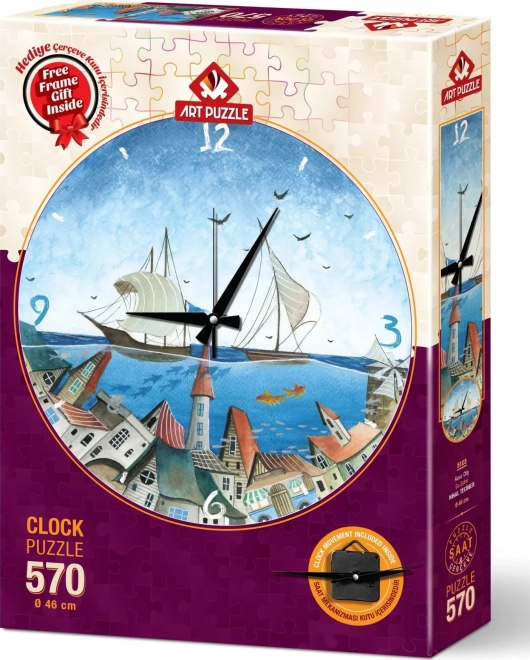 Puzzle reloj Ciudad bajo la superficie 570 piezas con marco