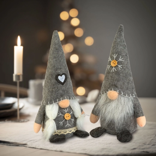 Gnomo escandinavo navideño 25 cm - 1 unidad