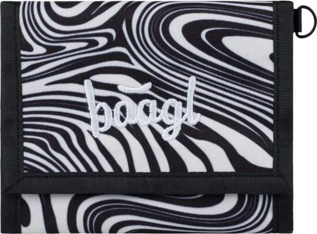 Cartera textil con diseño en blanco y negro BAAGL