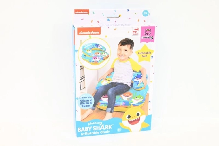 Sillón infantil hinchable Baby Shark 55 × 55 × 35 cm