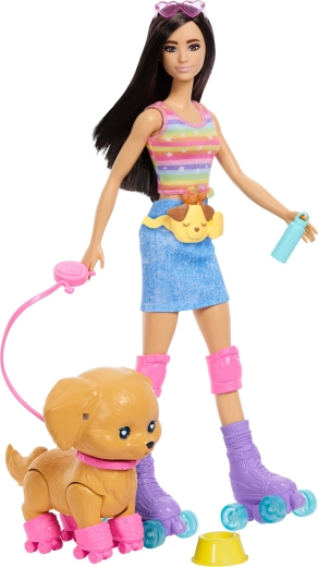 Paseo conjunto de Barbie y el perrito