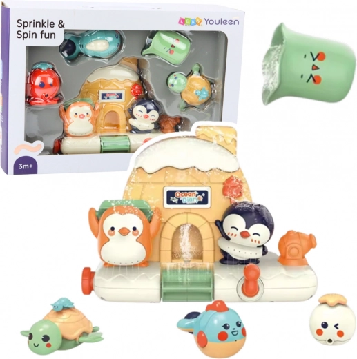 Set interactivo de baño para bebés – animales marinos