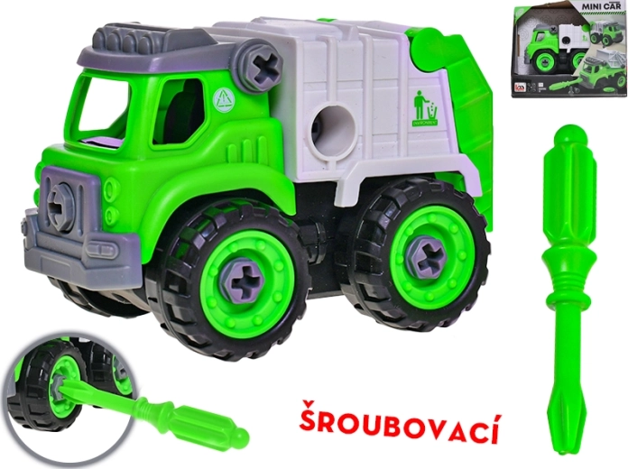 Coche de basurero desmontable de tornillos 12,5 cm