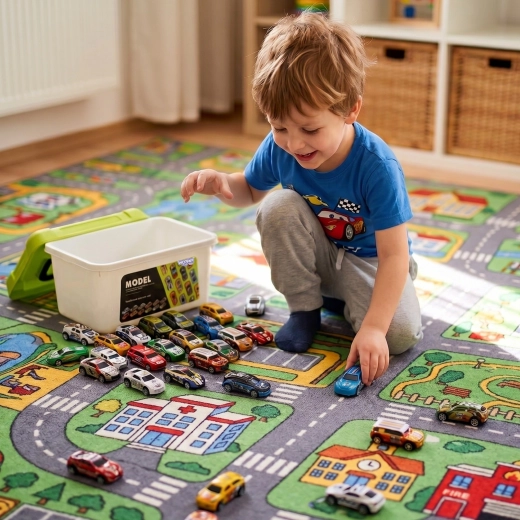 Alfombrilla de juego con carreteras
