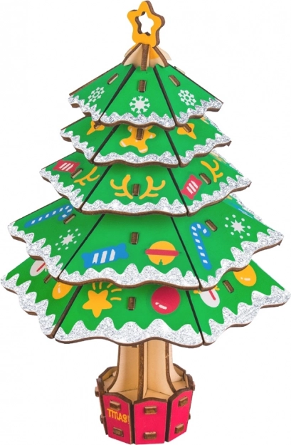 Woodcraft rompecabezas 3D de madera Árbol de Navidad