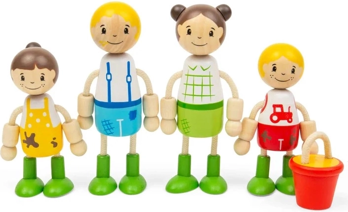 Muñecas de madera Tidlo para casita – familia de granjeros