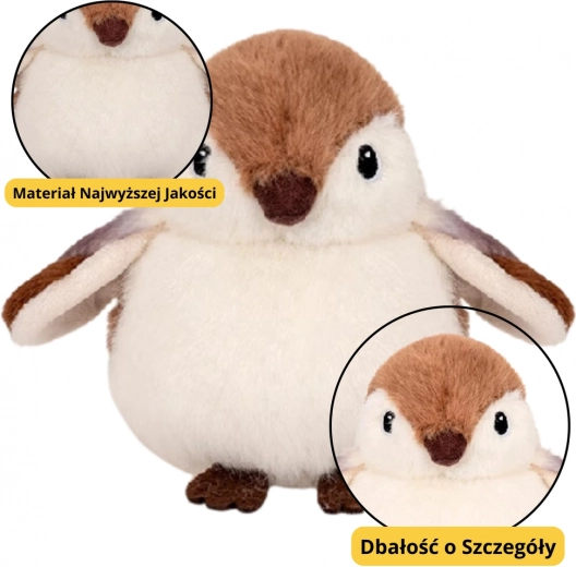 Gorrión de peluche con colgante y peso 12 cm