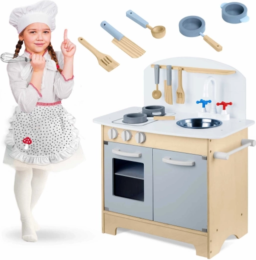 Cocina infantil interactiva de madera RICOKIDS