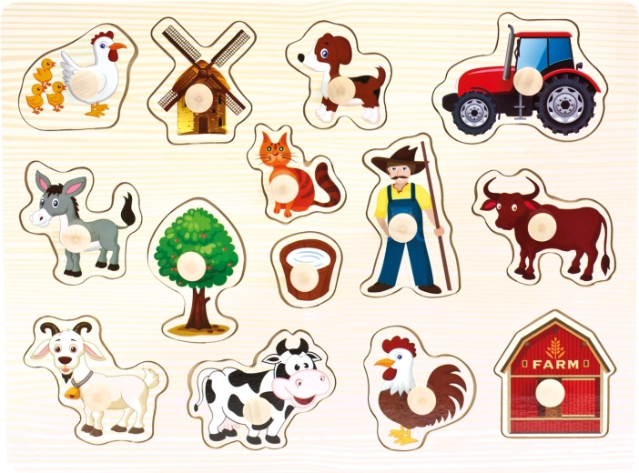 Puzzle de madera Bino granja
