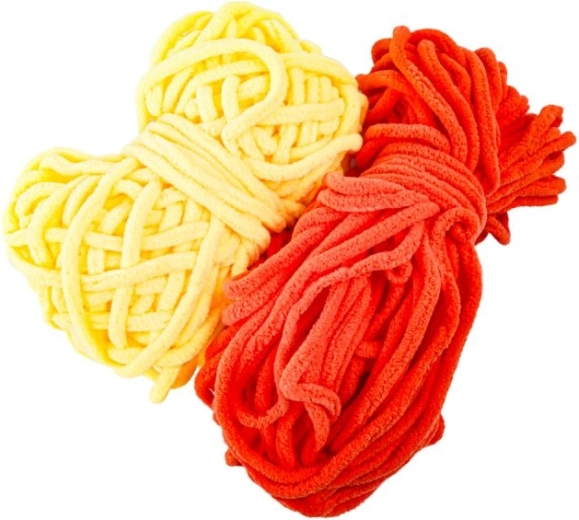 Hilo de peluche en dos colores