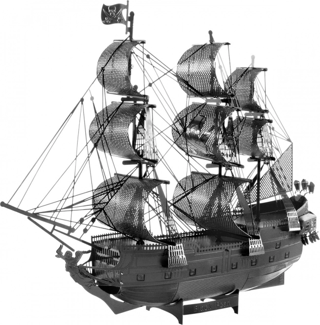 Modelo 3D metálico de barco Black Pearl (ICONX)