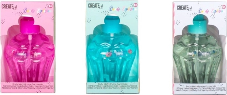 Create It! Candy bruma corporal para niños – 3 aromas dulces