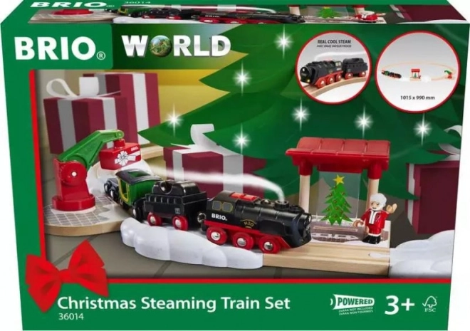 Set navideño de tren de vapor BRIO