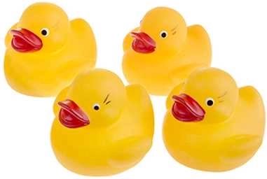 Patitos de goma para el baño (4 uds)