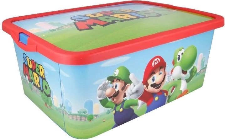 Caja de almacenamiento con tapa Super Mario