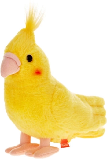 Peluche de cacatúa ninfa amarilla 20 cm