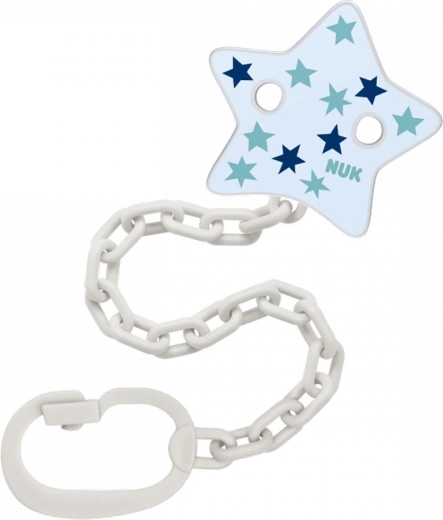 Cadena para chupete con clip NUK azul