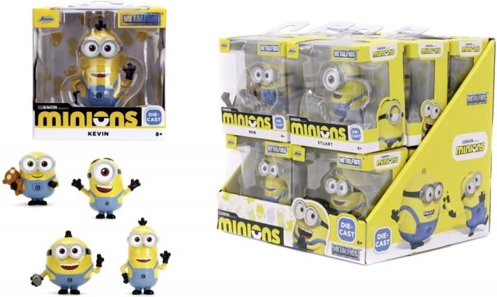 Figura coleccionable metálica MINIONS 6,5 cm – Bob, Stuart, Kevin u Otto