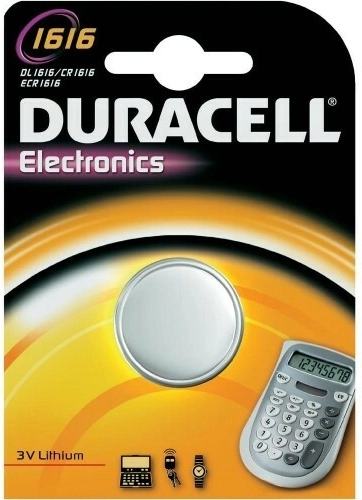 Pila de botón de litio 3 V 55 mAh DURACELL CR1616