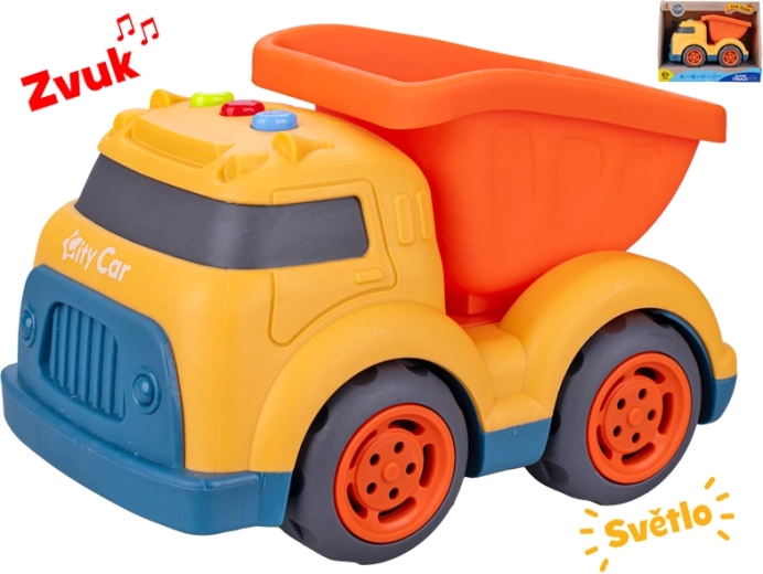 Vehículo de construcción infantil con luz y sonido 17 cm