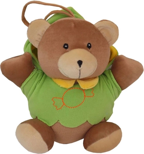 Osito de peluche infantil con mecanismo musical BABY MIX – verde