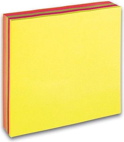 Bloc adhesivo CONCORDE 76 × 76 mm, neón, 200 hojas