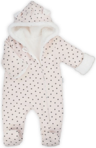 Mono de invierno con capucha y orejitas Nicol Sara para bebés