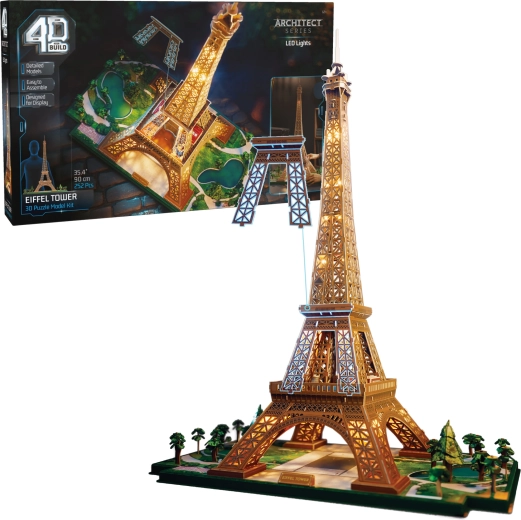 4D Build Torre Eiffel con iluminación LED – modelo 3D para montar