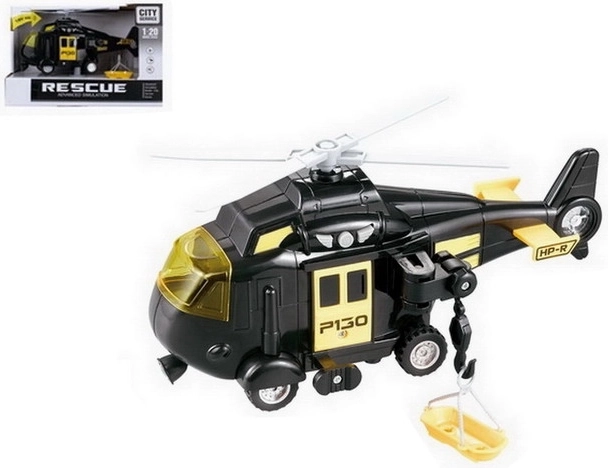 Helicóptero de rescate con luz y sonido