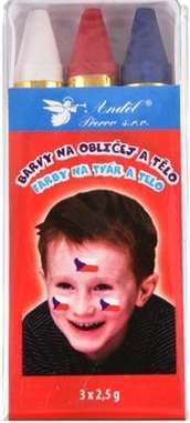 Pinturas faciales – set de 3 colores 3× 2,5 g
