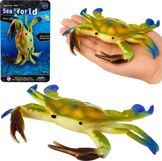 Figura realista de cangrejo de goma 19 cm
