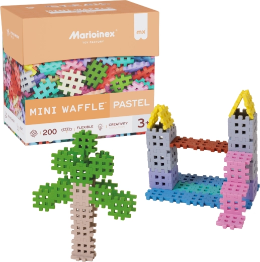 Bloques de construcción Mini Waffle Pastel 200 piezas de Marioinex