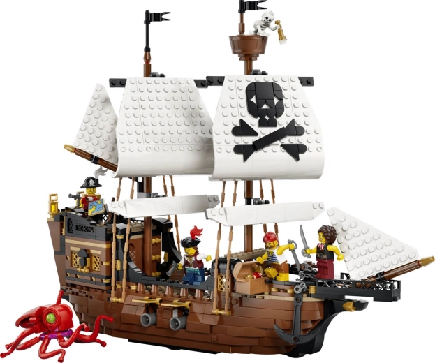 Gran barco pirata lleno de detalles