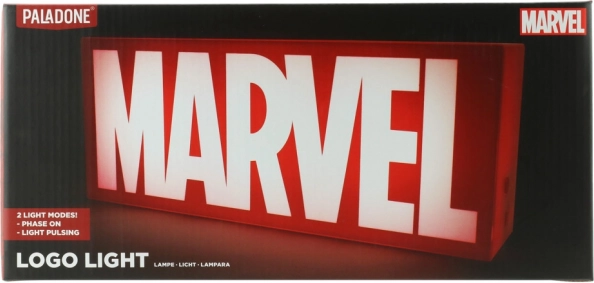 Lámpara nocturna MARVEL – logo con dos modos de iluminación