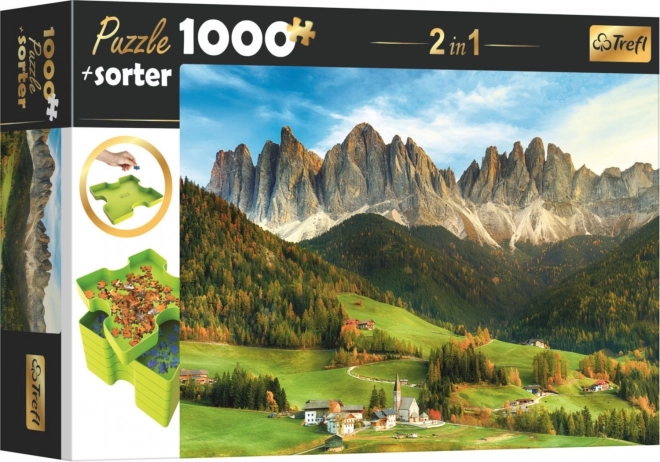 Puzzle con clasificador 2 en 1 Dolomitas, Italia – 1000 piezas