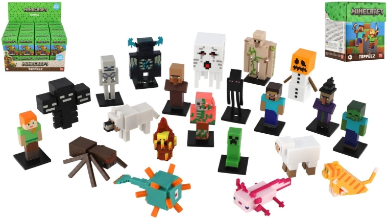Figura coleccionable Minecraft 3D Toppeez en caja sorpresa - 1 unidad