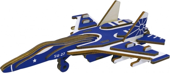 Puzzle 3D de madera Avión de combate SU27