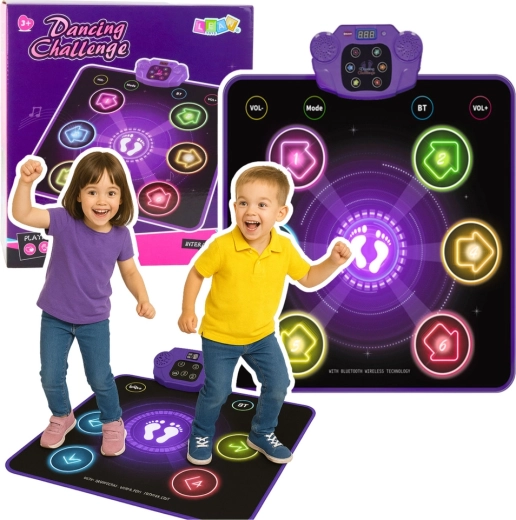 Alfombra de baile interactiva para niños con Bluetooth, 5 modos y 3 idiomas