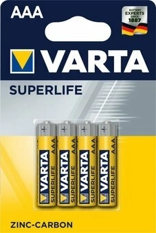 Varta Superlife AAA R03 pilas de zinc-carbono 1,5 V, blíster 4 uds.