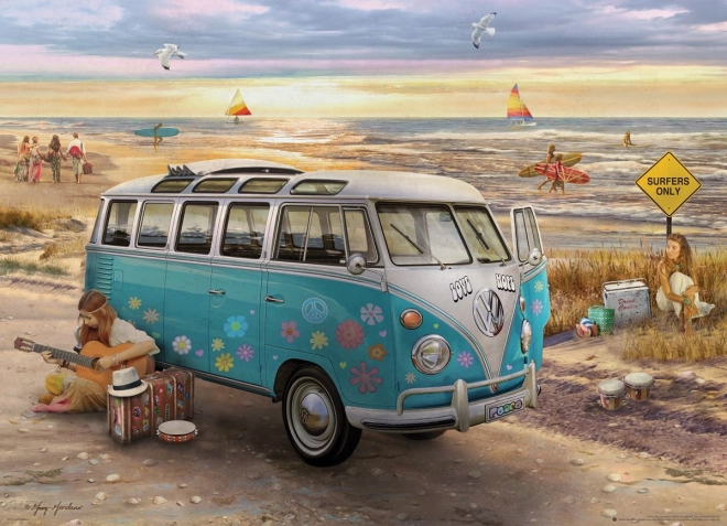 Puzzle Eurographics VW Bus – amor y esperanza, 1000 piezas