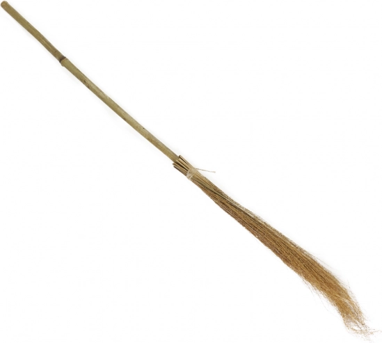 Escoba de bruja con mango de bambú 98 cm