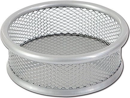 Vaso metálico para clips CONCORDE, plateado