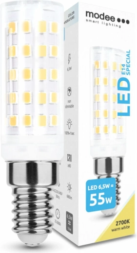 Bombilla LED Modee Special Ceramic 6,5 W E14, 680 lm, blanco cálido