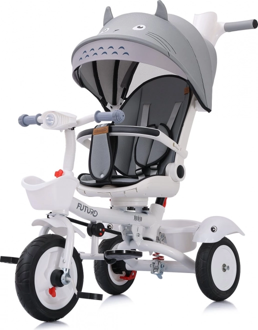 Triciclo infantil con techo Futuro 2 en 1 Gris