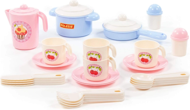Set de cocina infantil Nastenka para cuatro personas (28 piezas)