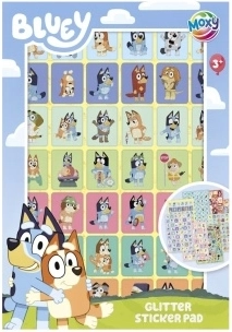 Pegatinas brillantes Bluey – cuaderno de 8 hojas
