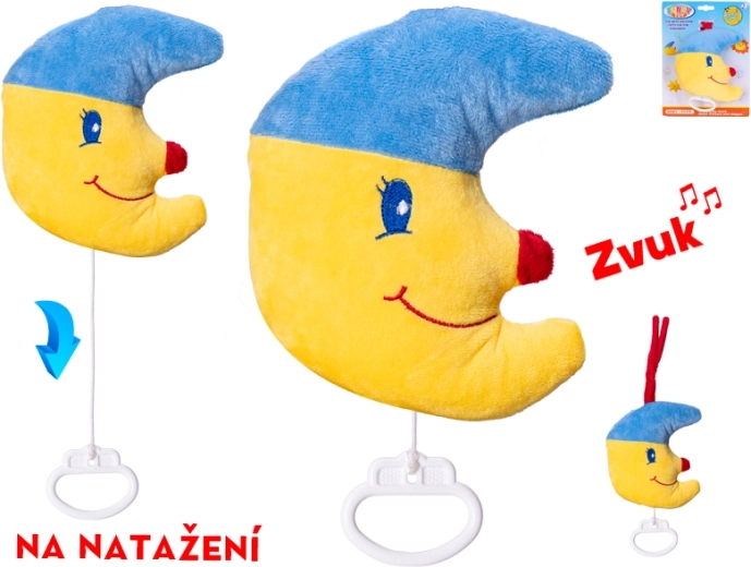 Peluche de luna con mecanismo musical de cuerda 15 cm