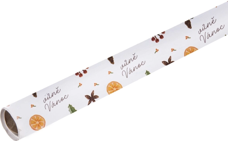 Papel de regalo Aroma de Navidad 5 m × 70 cm en rollo - 1 unidad